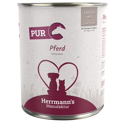 Herrmann's Bio PUR konina 800 g × 6