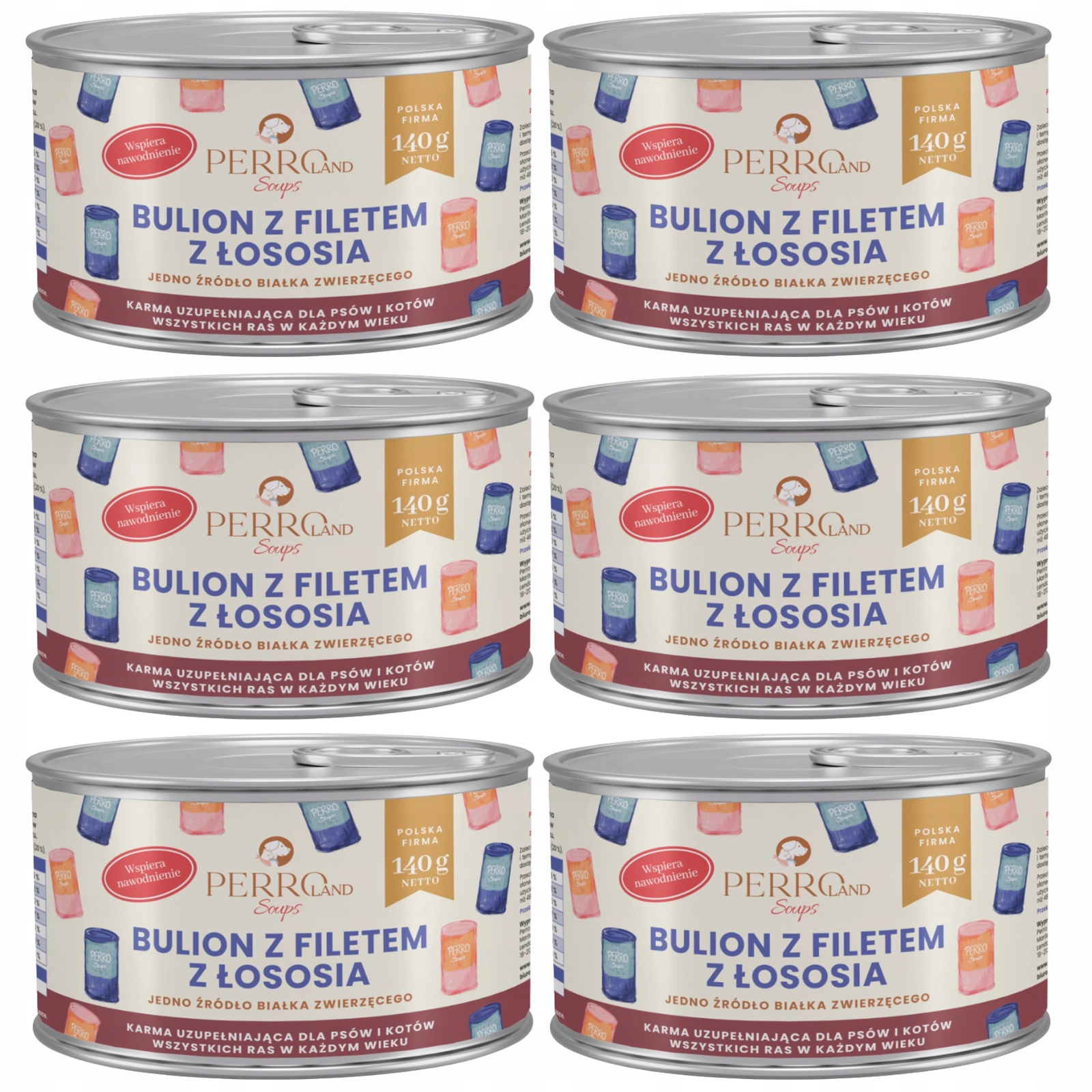 Perro PERROland Soups łosoś 140 g × 6