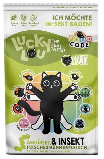 Lucky Lou Food Code drób, owady adult 750 g