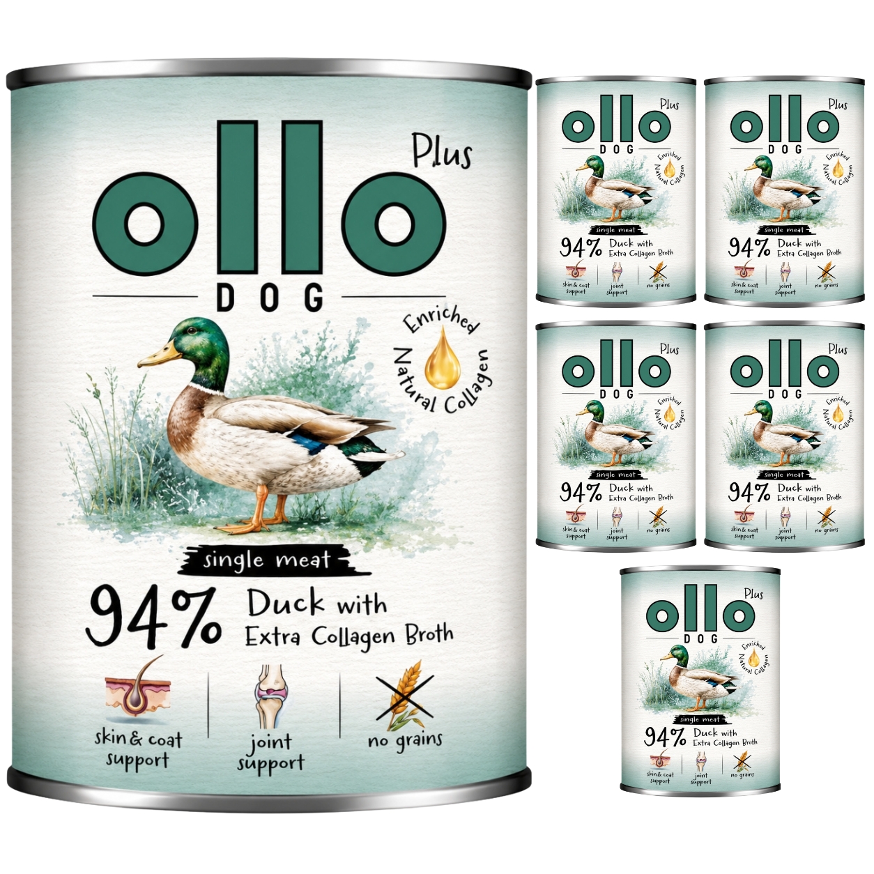 Ollo Plus kaczka adult 800 g × 6