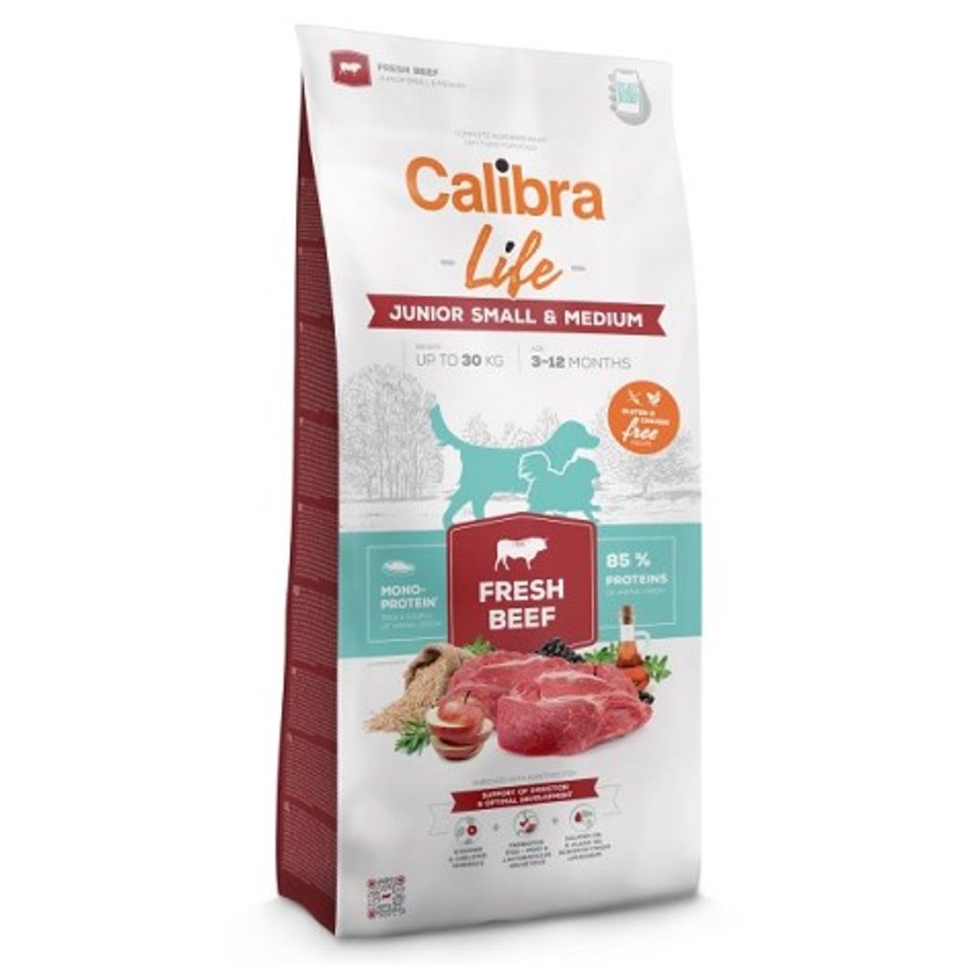 Calibra Dog Life wołowina junior małe i średnie rasy 2,5 kg