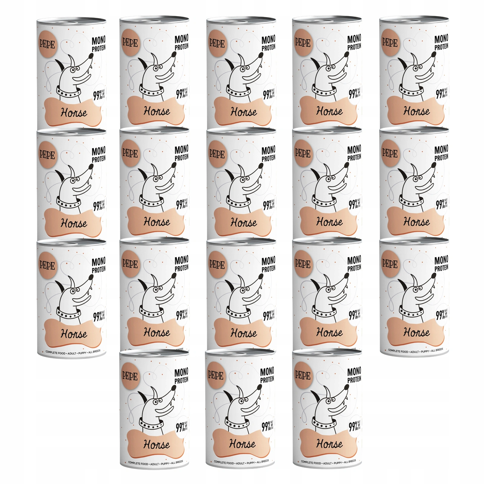 Paka Zwierzaka Pepe konina 400 g × 18