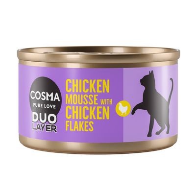 Cosma Duo Layer Indoor kurczak pasztet adult 70 g × 24