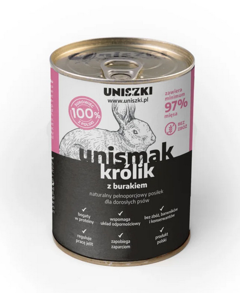 Uniszki Unismak królik z burakiem adult 410 g