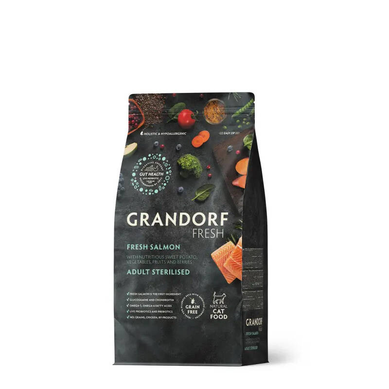 Grandorf Fresh Sterilised łosoś adult 2 kg