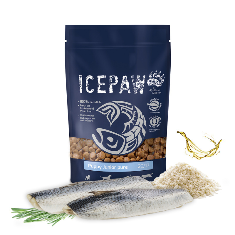 ICEPAW Puppy Junior śledź junior 400 g