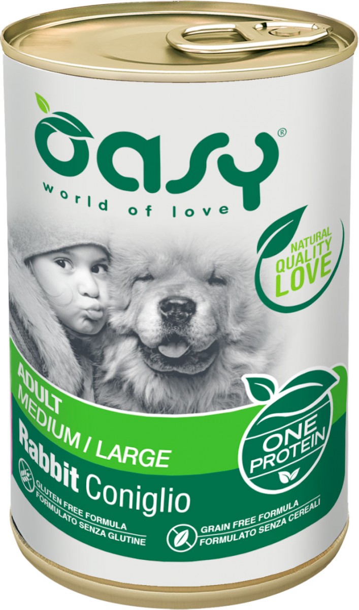 Oasy One Protein królik adult średnie i duże rasy 400 g