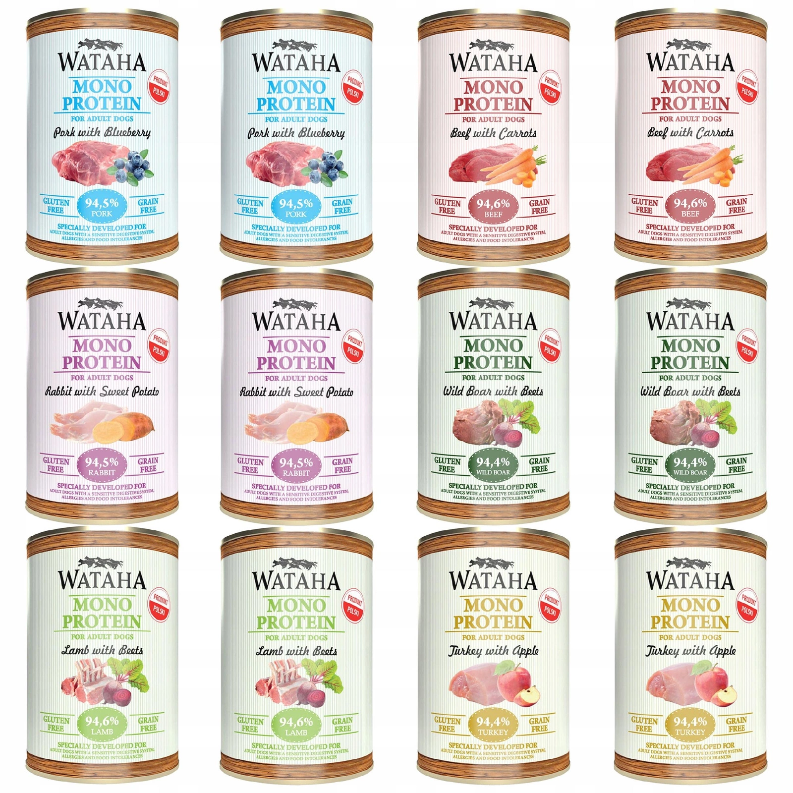 Wataha Mono Protein adult 400 g × 12