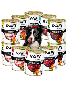 Rafi Classic dziczyzna, indyk, jagnięcina, kurczak, wołowina adult 800 g × 10