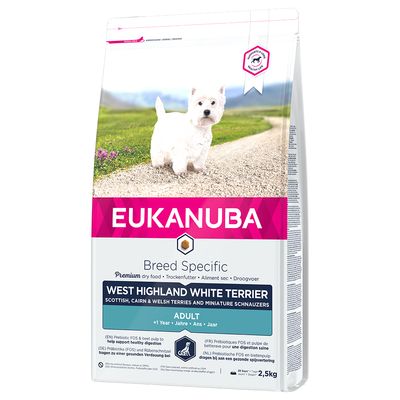 Eukanuba Breed Specific indyk, kurczak adult małe rasy 2,5 kg