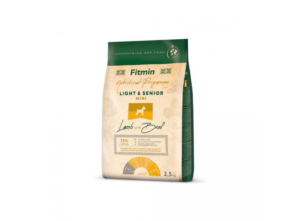 Fitmin Dog Mini Light & Senior jagnięcina, wołowina senior małe rasy 2,5 kg