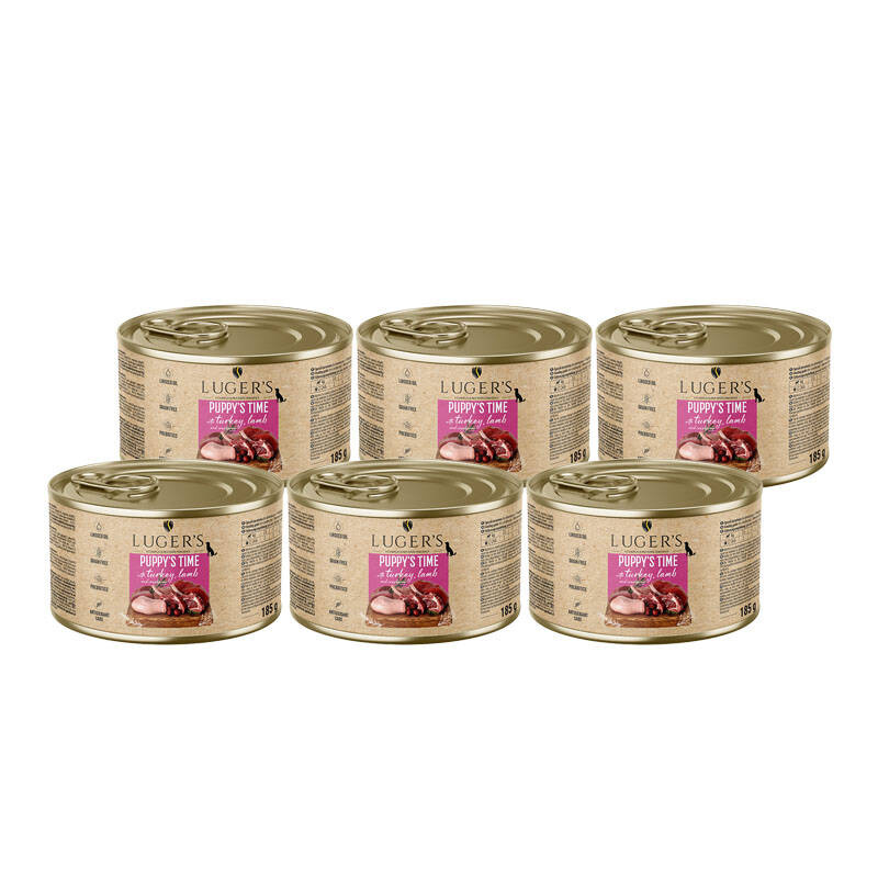 Luger's Puppy's Time indyk, jagnięcina puppy 185 g × 6