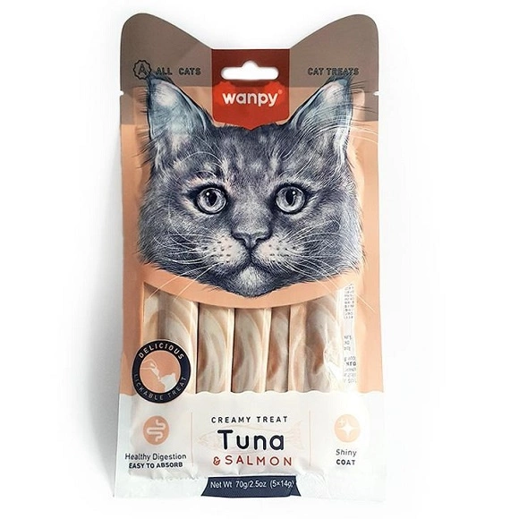 Wanpy tuńczyk, łosoś pasztet 14 g × 5