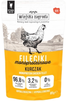 Wiejska Zagroda Fileciki kurczak kawałki adult 85 g