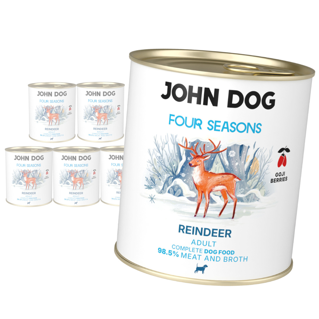 John Dog Four Seasons renifer adult 800 g × 6