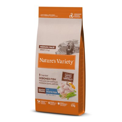 Nature's Variety Healthy Grains biała ryba adult średnie i duże rasy 12 kg