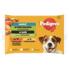 Pedigree kurczak, wołowina, wątróbka adult 100 g × 4