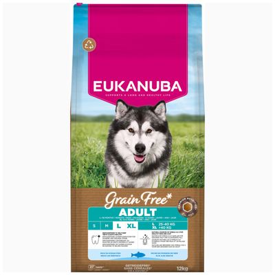 Eukanuba Grain Free ryba morska adult duże rasy 12 kg × 2