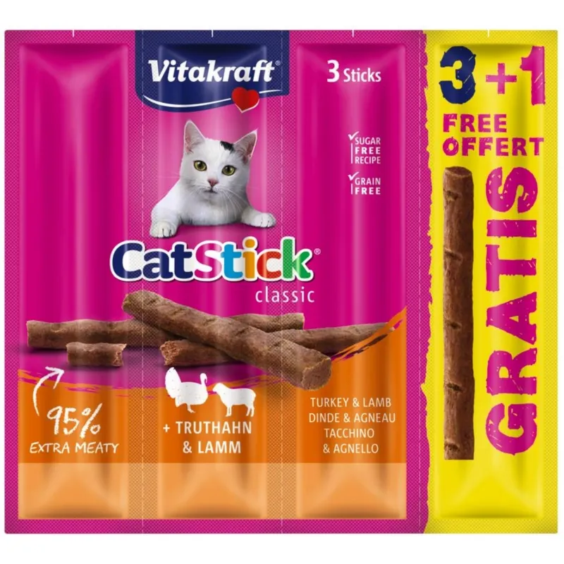 Vitakraft Cat Stick Mini indyk, jagnięcina