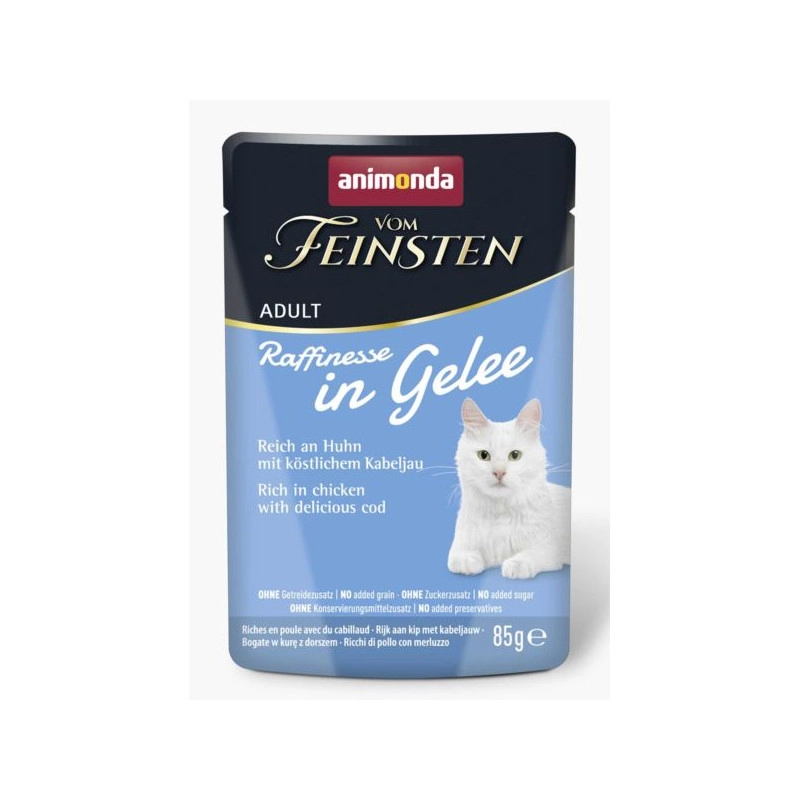 Animonda Vom Feinsten Raffinesse kurczak, dorsz w galaretce adult 85 g