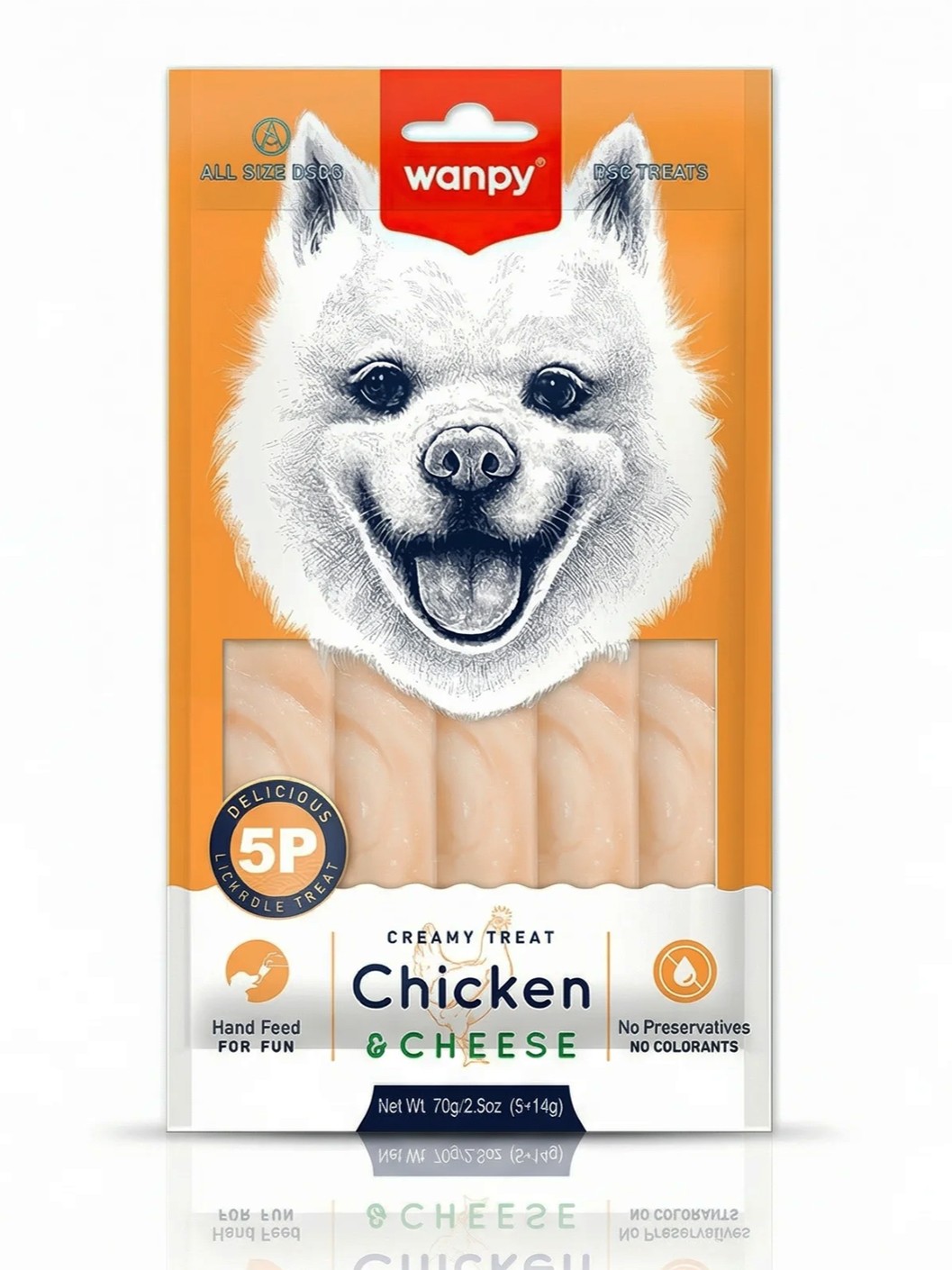 Wanpy Creamy Treat kurczak, ser 70 g