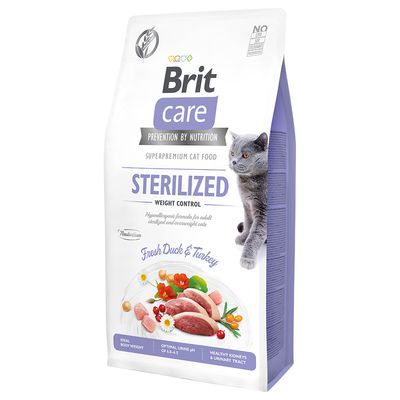 Brit Care Sterilised Light indyk, kaczka adult 7 kg