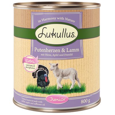 Lukullus indyk, jagnięcina junior 800 g × 6