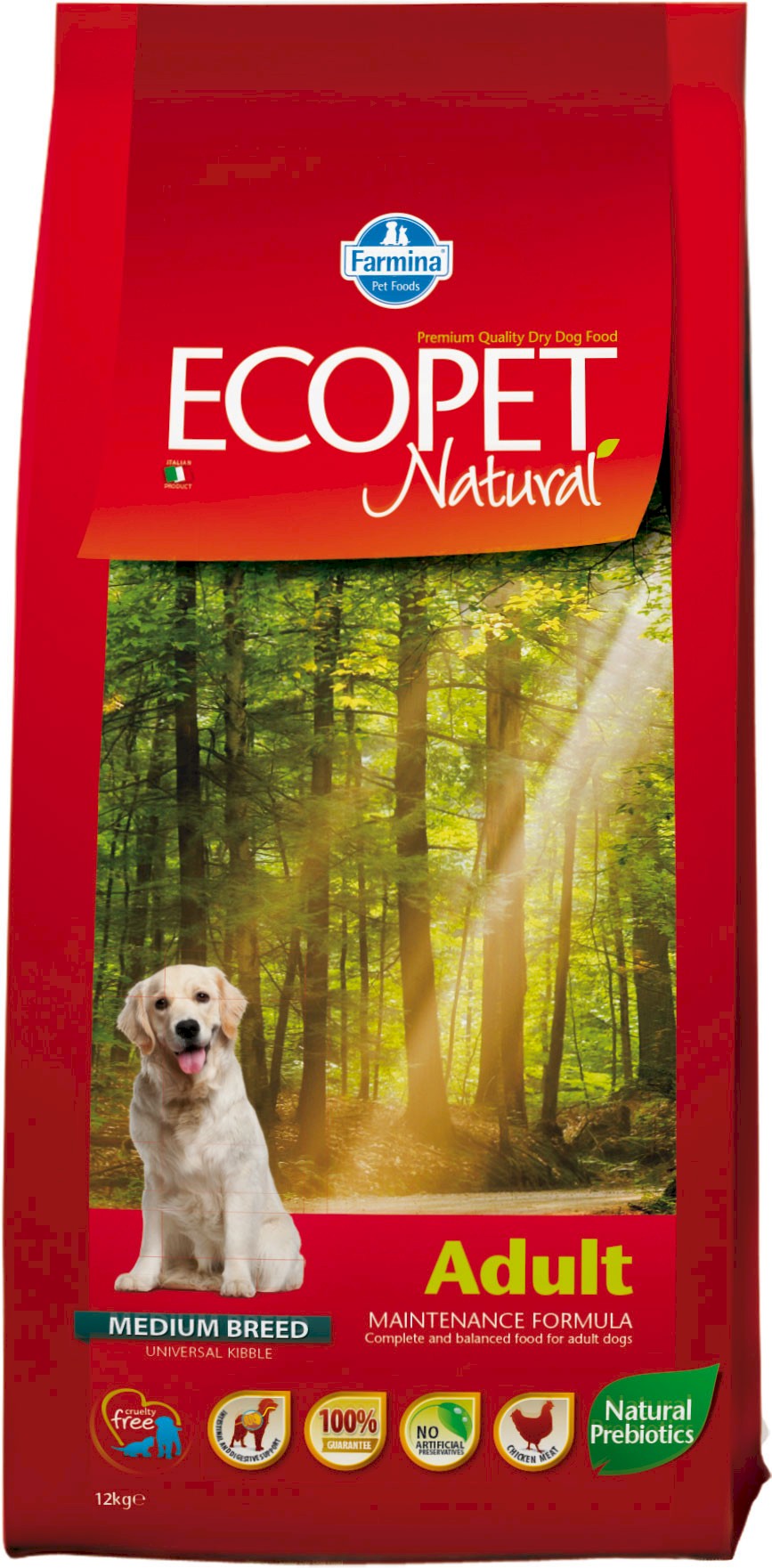 Farmina Ecopet Natural kurczak adult średnie rasy 12 kg