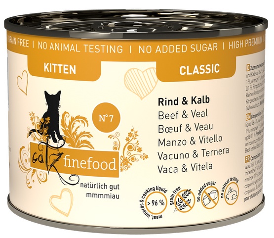 Catz Finefood Classic cielęcina, wołowina kitten 200 g
