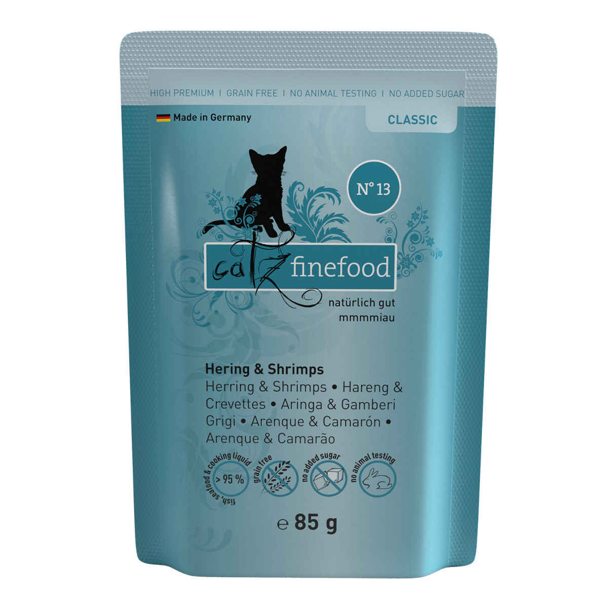 Catz Finefood Classic krewetki, śledź 85 g