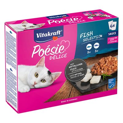 Vitakraft Poésie Délice mix smaków w sosie adult 85 g × 6