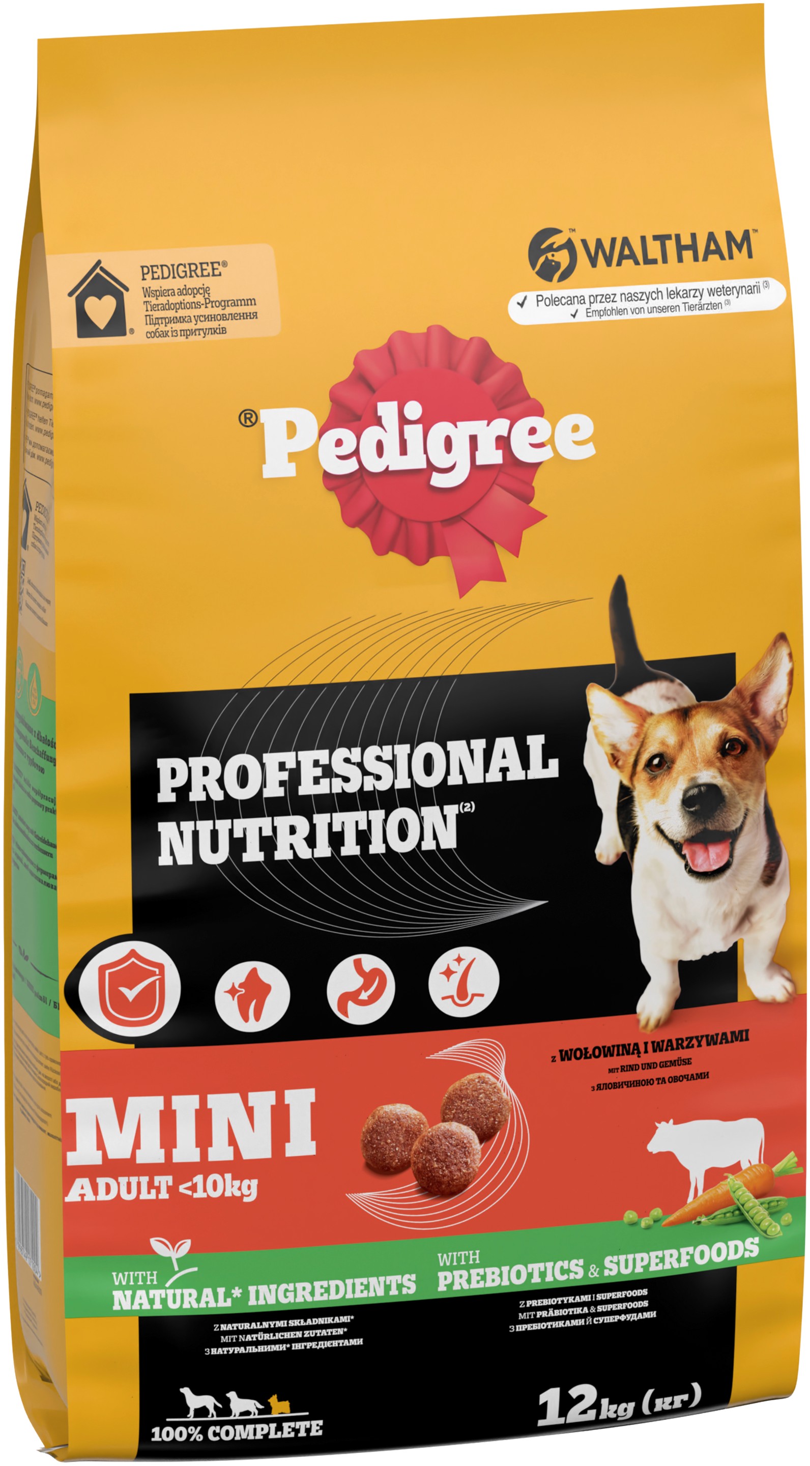 Pedigree Professional Nutrition wołowina adult małe rasy 12 kg
