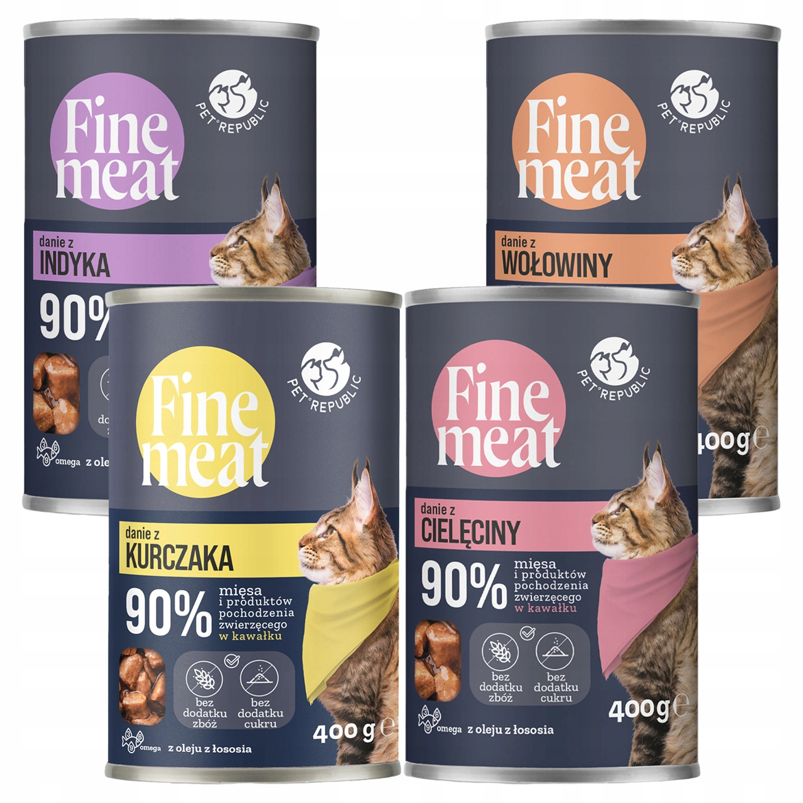 Pet Republic Fine Meat mix smaków w sosie 400 g × 4