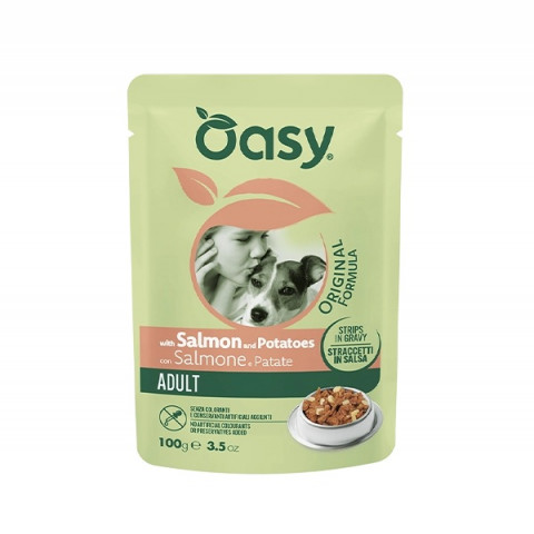 Oasy Strips In Gravy łosoś, ziemniaki adult 100 g
