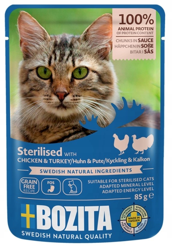 Bozita Sterilised indyk, kurczak w sosie adult 85 g