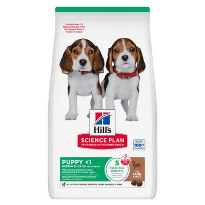 Hill's Science Plan jagnięcina puppy średnie rasy 14 kg × 2