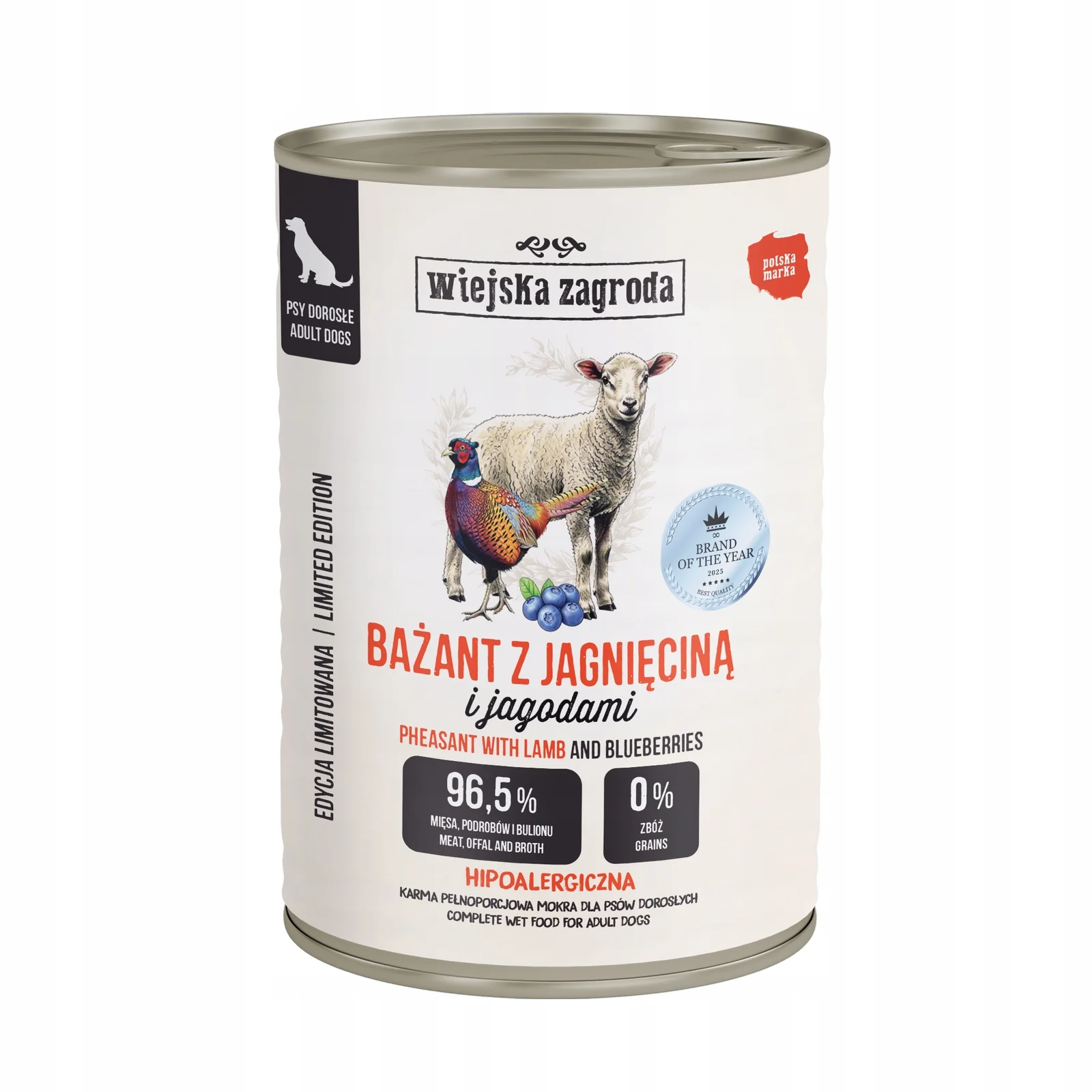 Wiejska Zagroda bażant, jagnięcina adult 380 g