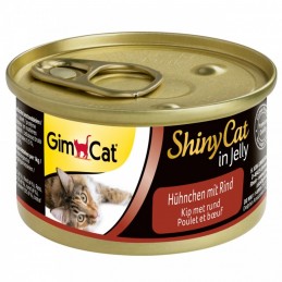 GimCat ShinyCat kurczak, wołowina w galaretce 70 g