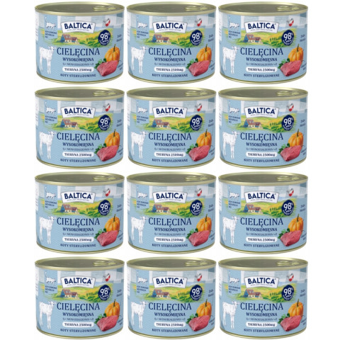 Baltica Smaki Regionów Sterilised Light cielęcina adult 185 g × 12