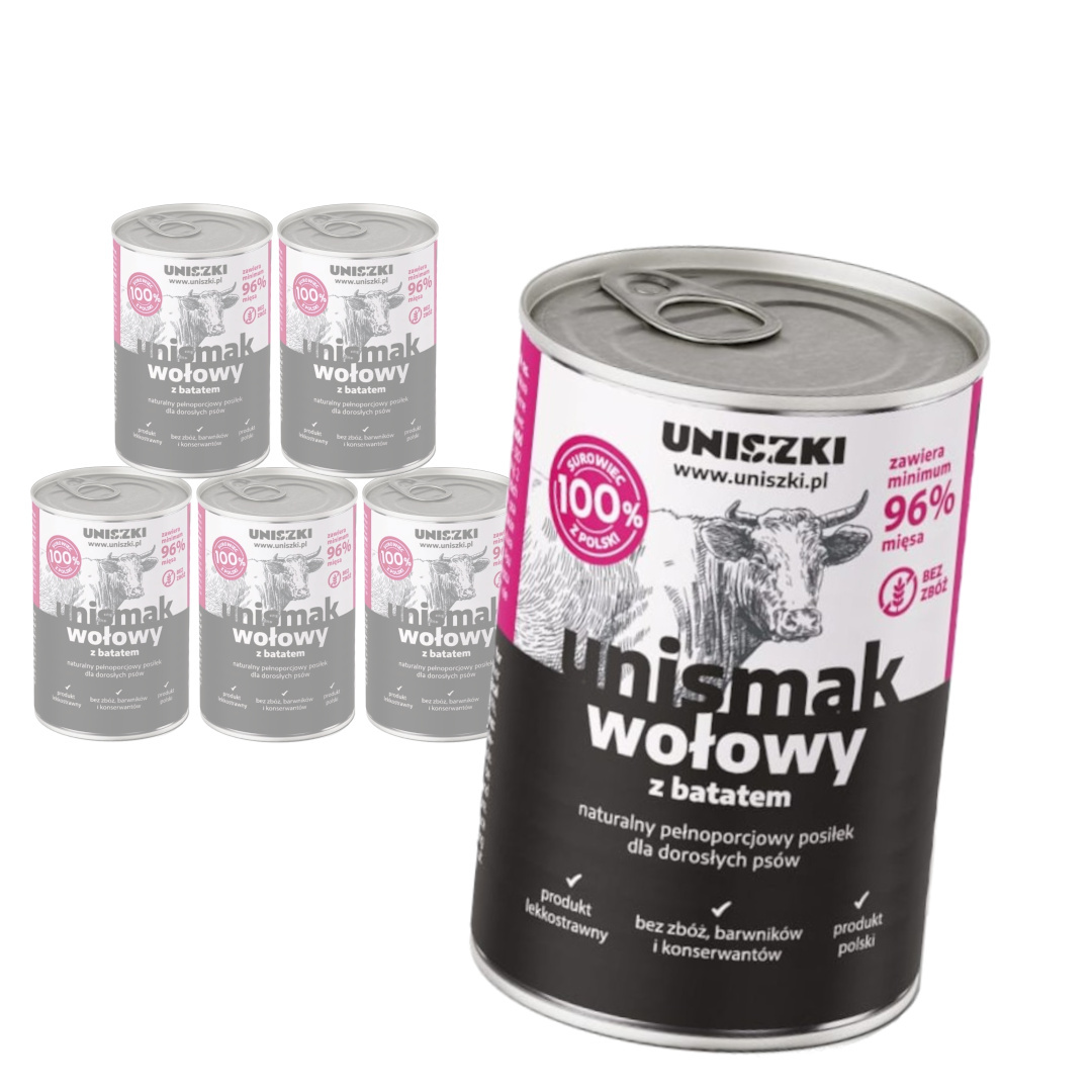 Uniszki Unismak wołowina adult 400 g × 6