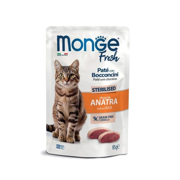 Monge Fresh Sterilised kaczka pasztet adult 85 g