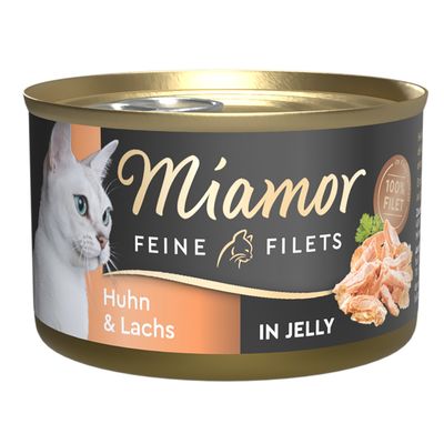 Miamor Feine Filets Sensitive kurczak, łosoś w galaretce adult 100 g × 6
