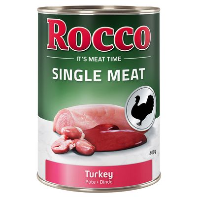 Rocco Single Meat indyk adult 400 g × 6