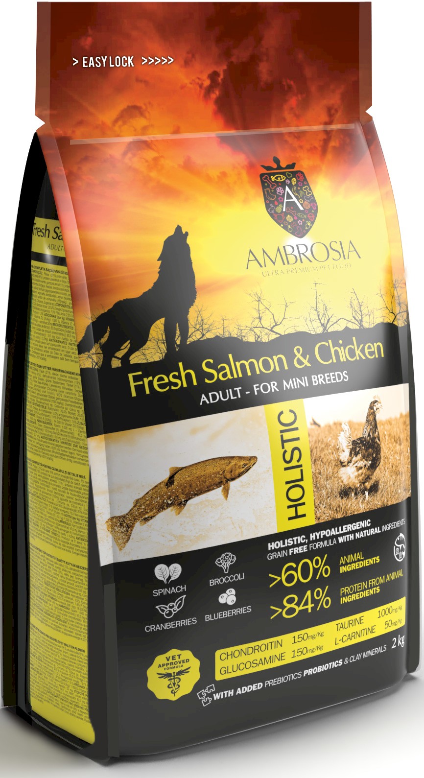 Ambrosia kurczak, łosoś adult małe rasy 6 kg