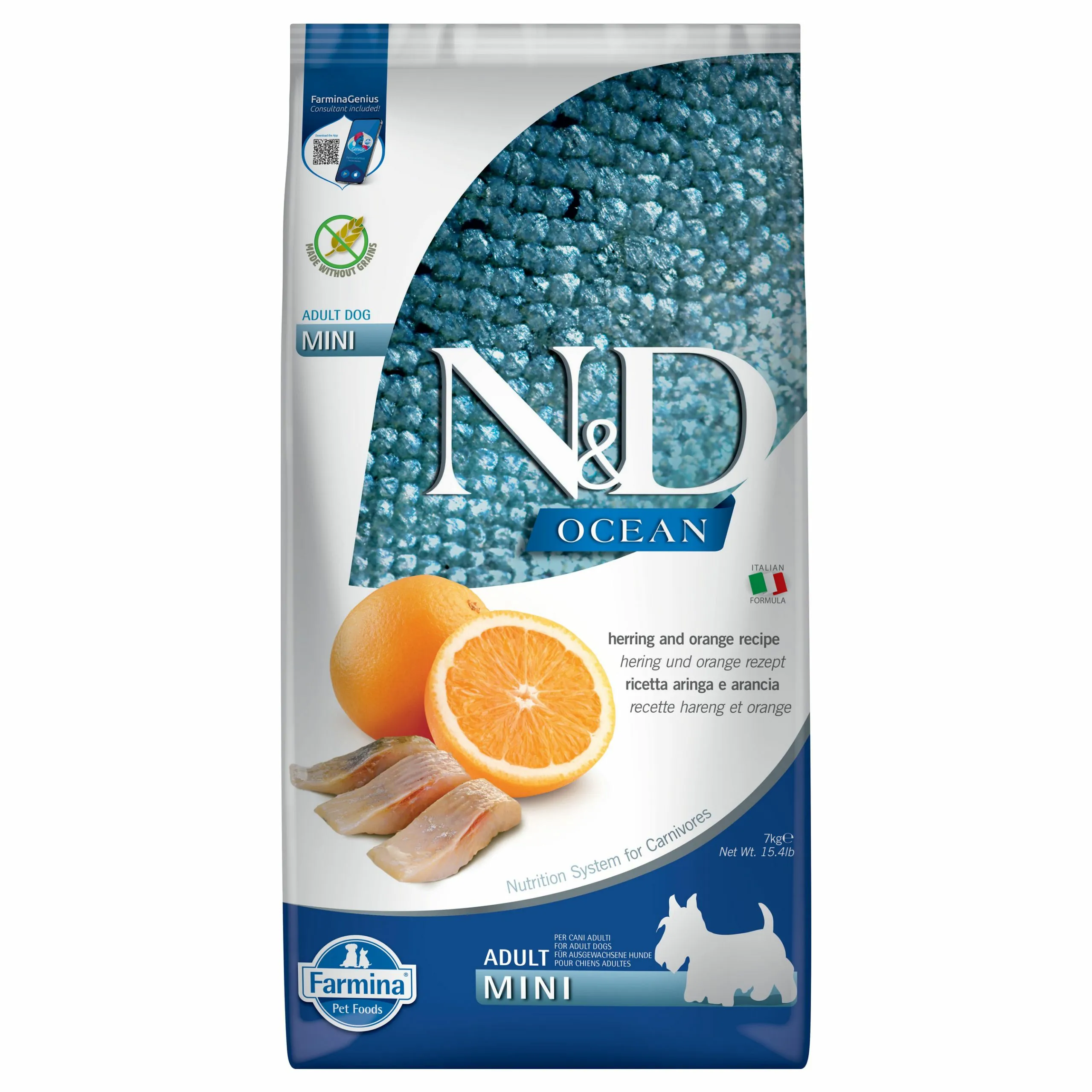 Farmina N&D Ocean śledź adult małe rasy 7 kg