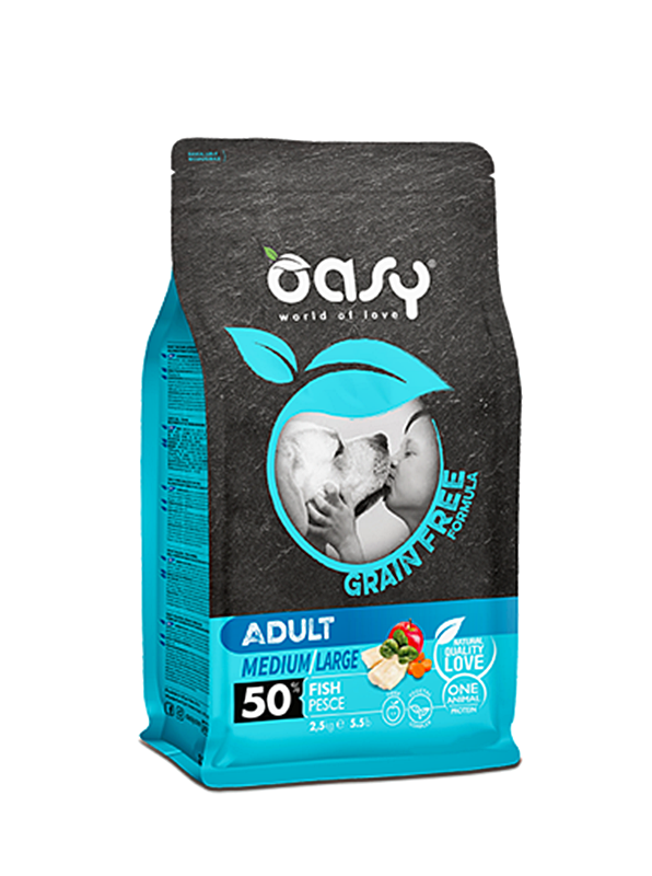 Oasy Grain Free ryba adult średnie rasy, duże rasy 2,5 kg