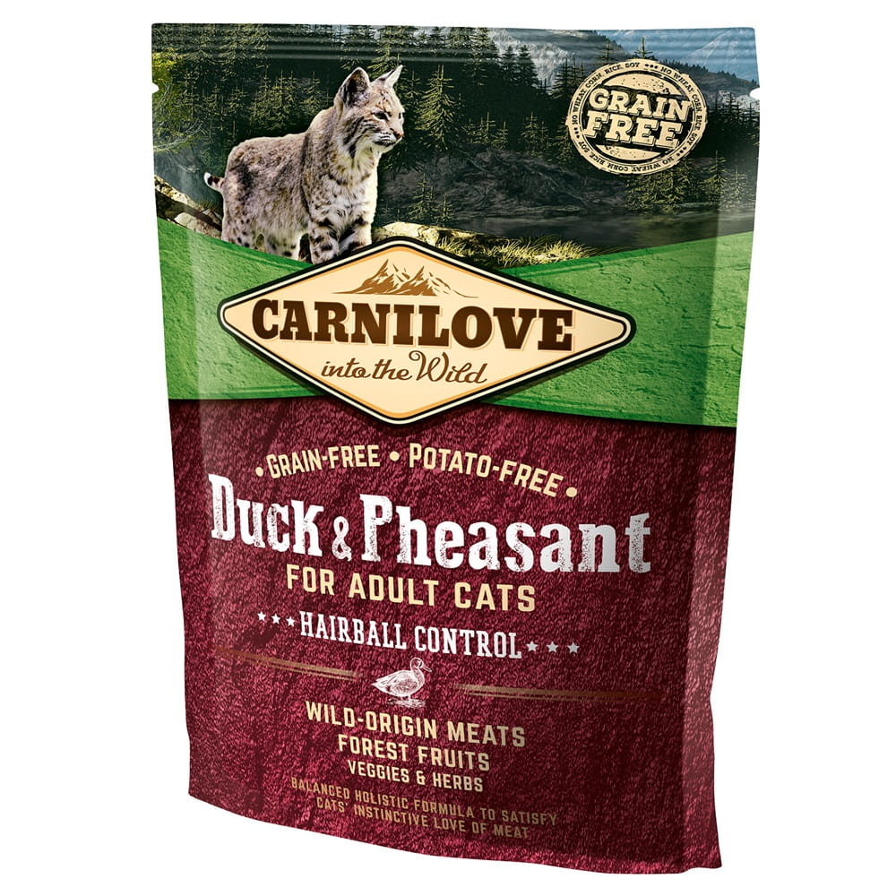 Carnilove Hairball kaczka, bażant adult 400 g