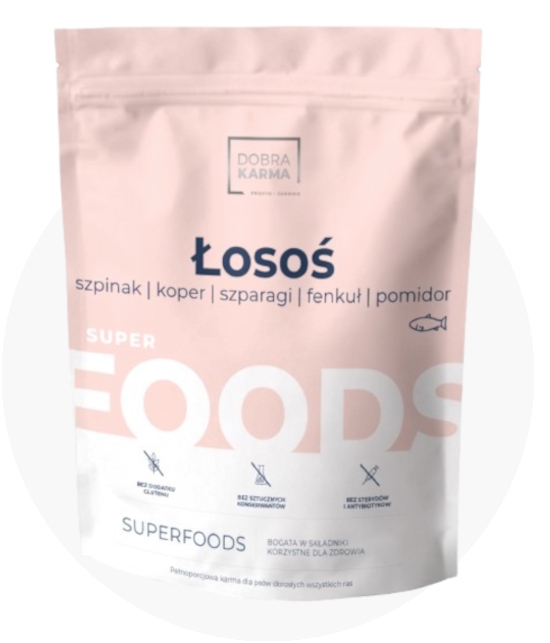 Dobra Karma Superfoods łosoś adult 100 g