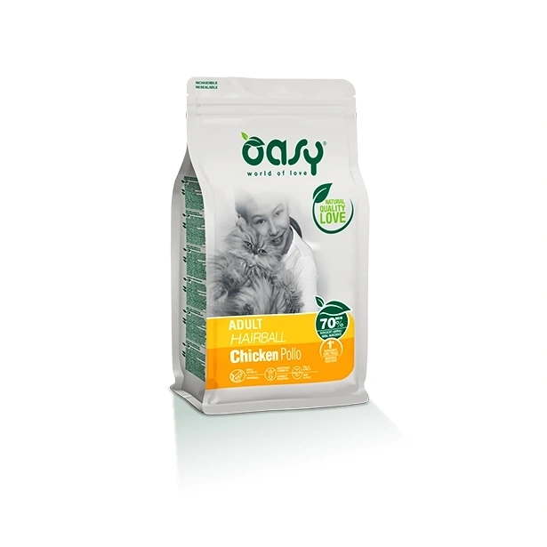 Oasy Hairball kurczak adult 1,5 kg