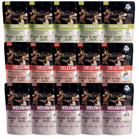 Pet Republic cielęcina, jagnięcina, wołowina adult 500 g × 15
